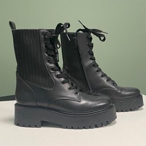 Sam Edelman Black Combat Boots